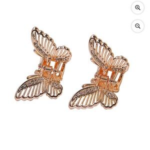 Mini Metal Butterfly Claw Clips, 6 Pieces